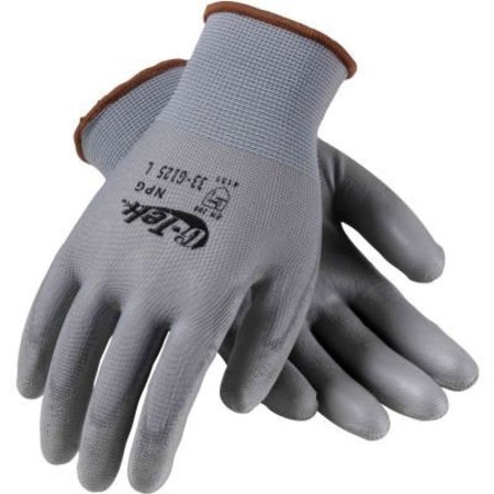 PIP PIP® 33-G125/S G-Tek® GP„¢ General Duty Nylon Glove, Polyurethane Coated, Gray, S 33-G125/S